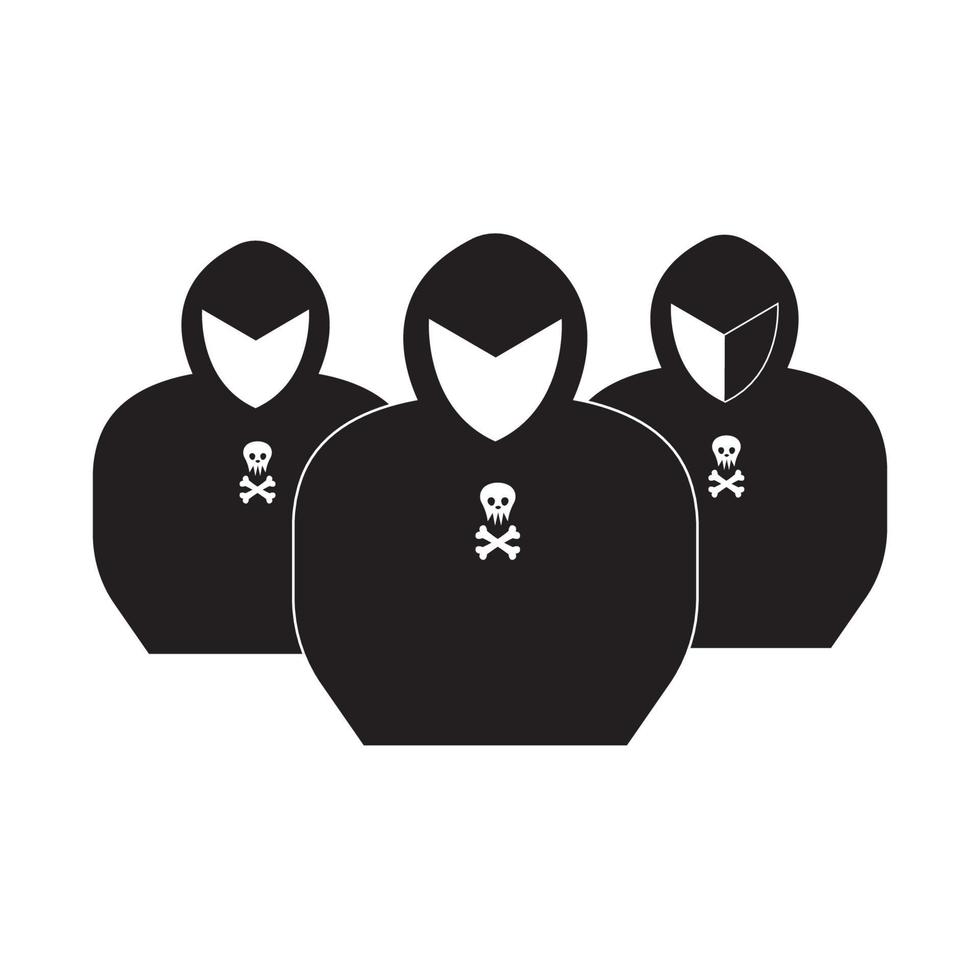 Hacker-Symbol-Logo-Vektor-Hintergrund vektor