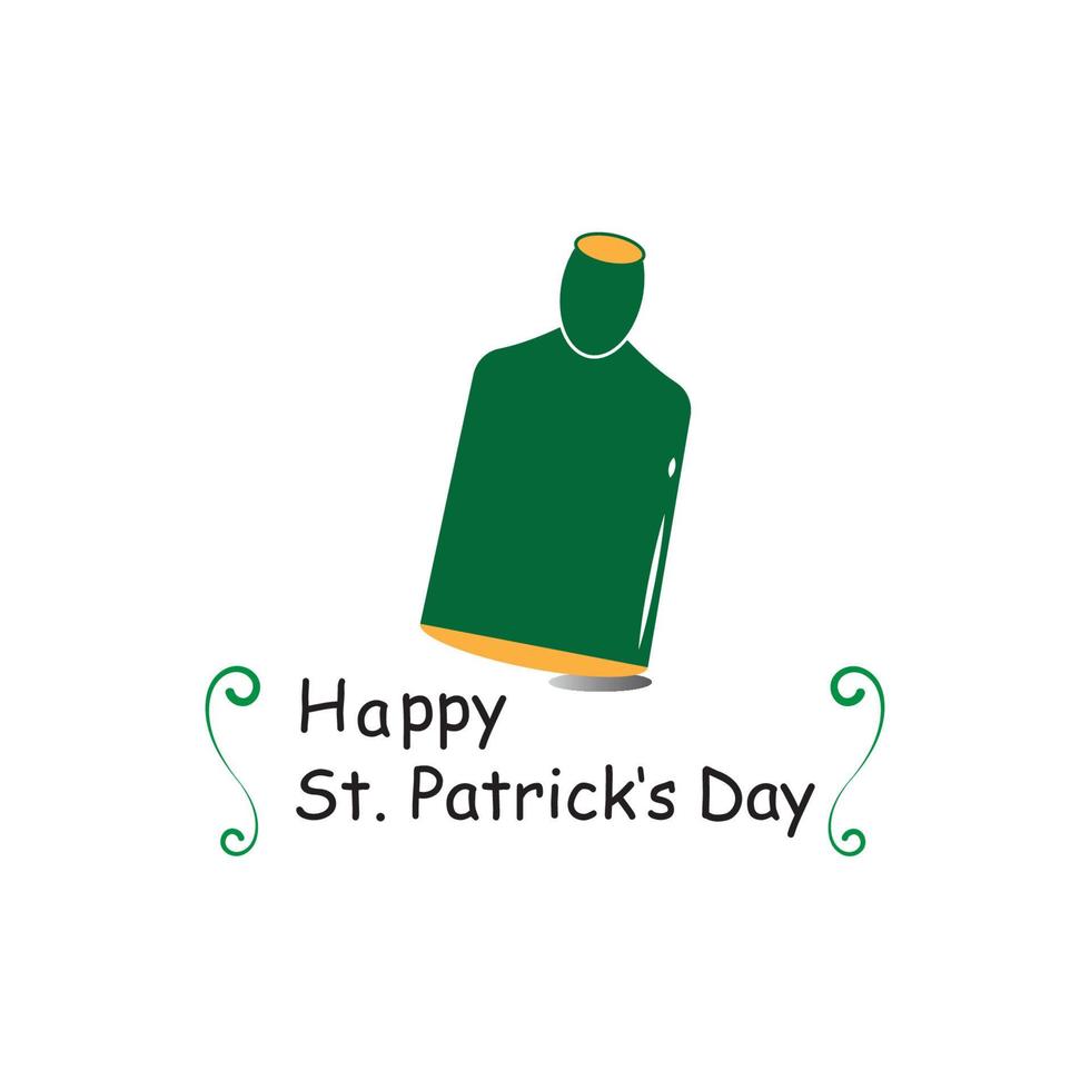 glad st patrick's day vektor rund etikett lager vektorillustration