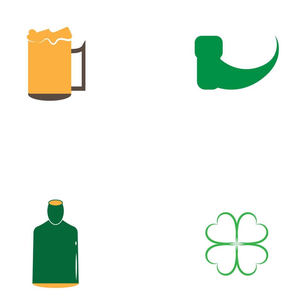 glücklicher st patrick's day vektor runde etikettenvektorillustration