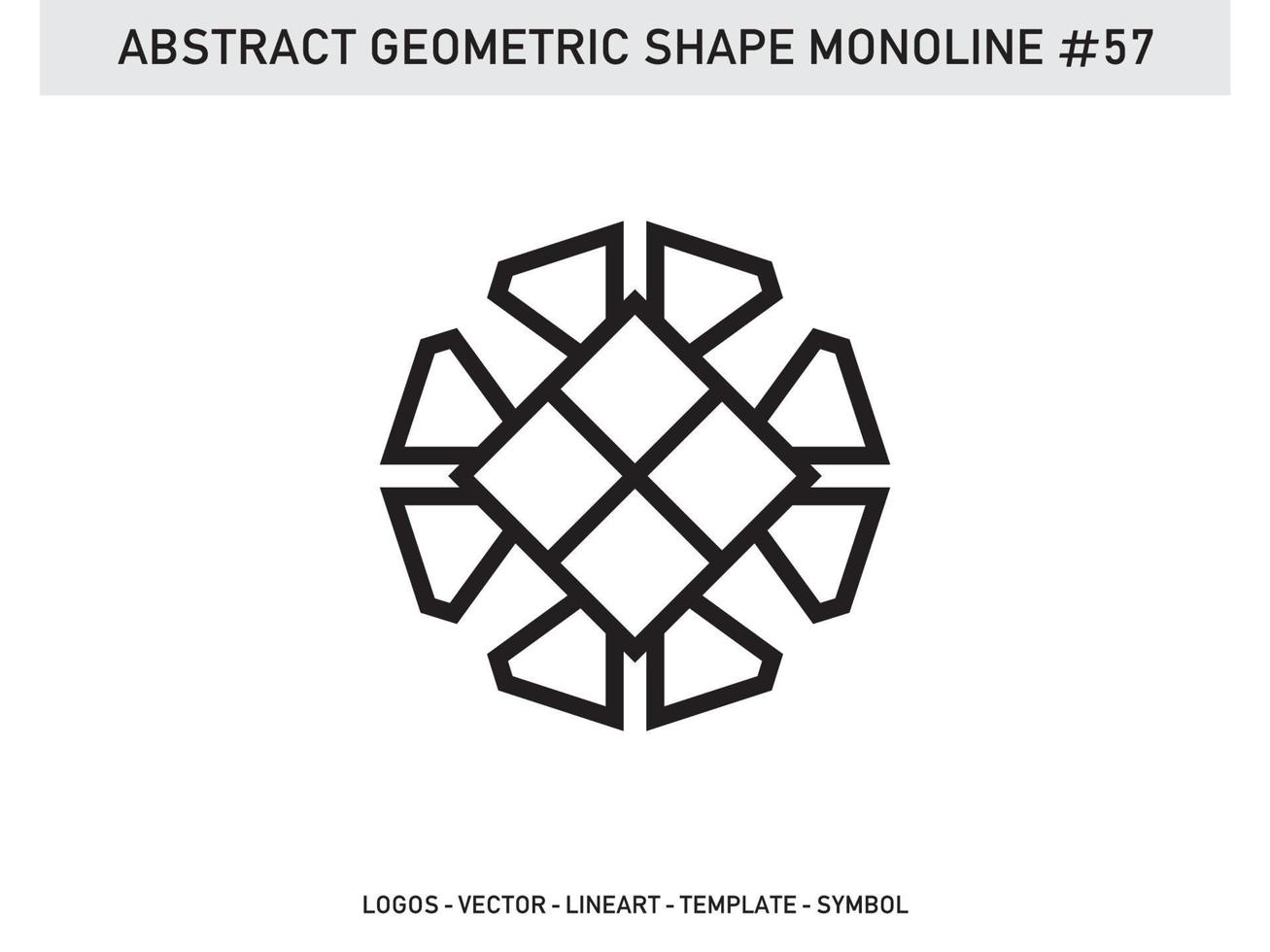 geometrisk monoline form abstrakt gratis vektor