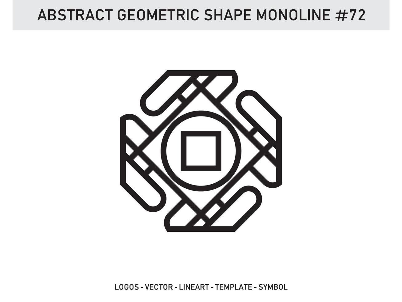 abstrakt geometrisk monoline lineart linje vektor form gratis