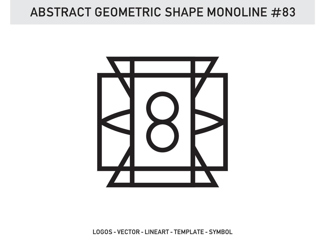 Ornament geometrische monoline Form abstrakte Linie freier Vektor