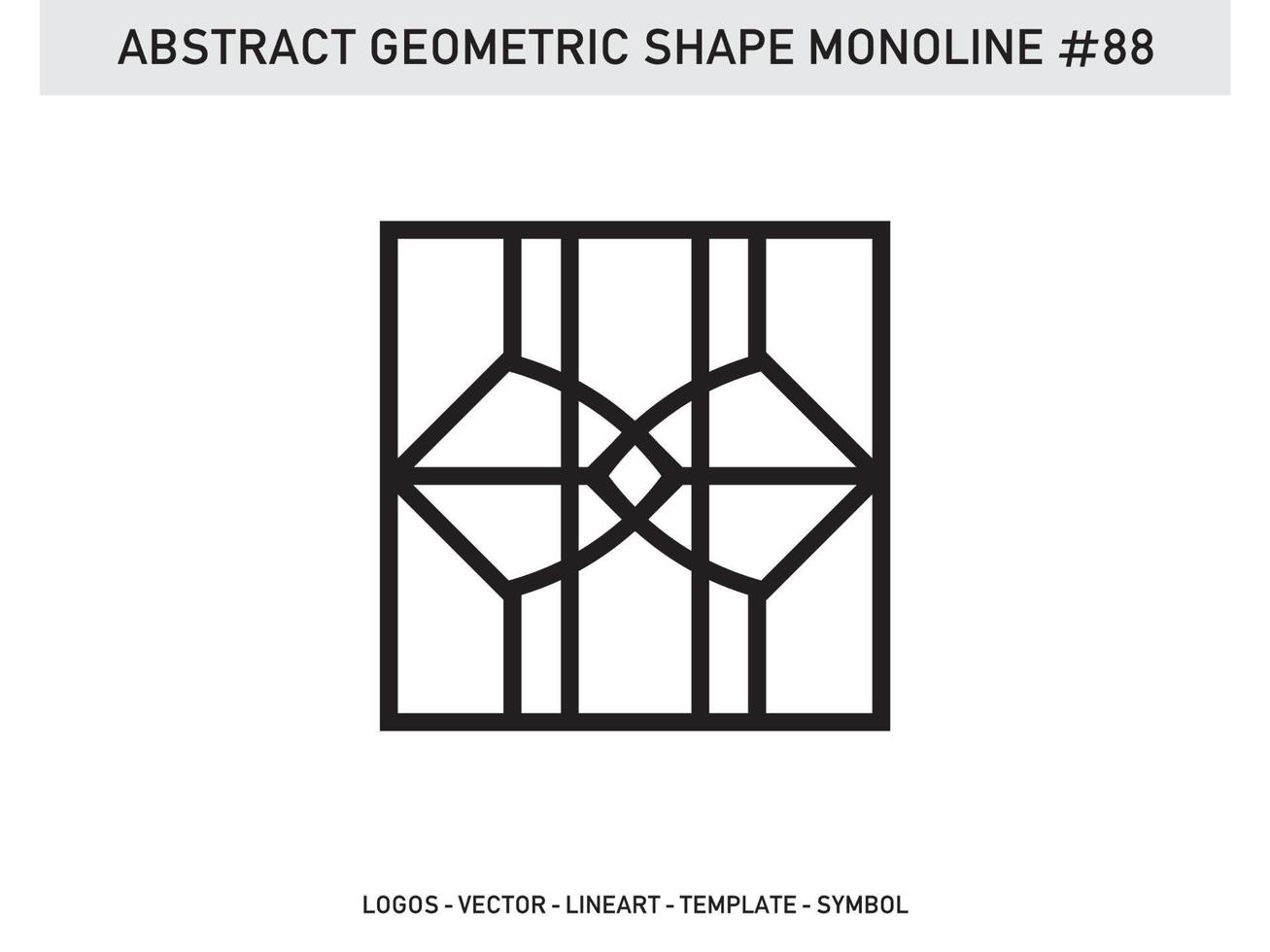 Ornament geometrische Form monoline abstrakte Linie freier Vektor