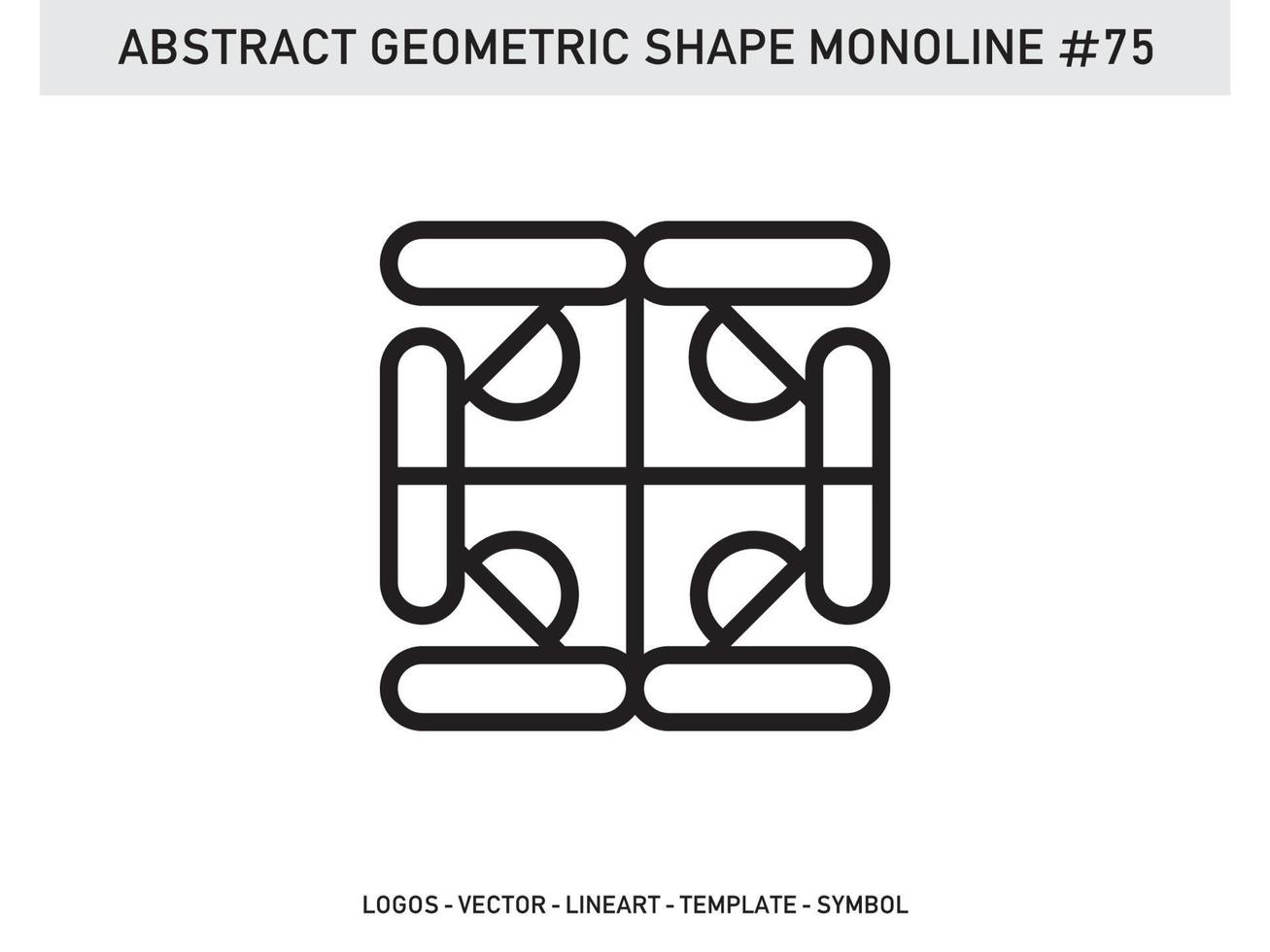 abstrakte geometrische monoline lineart linie vektorform frei vektor