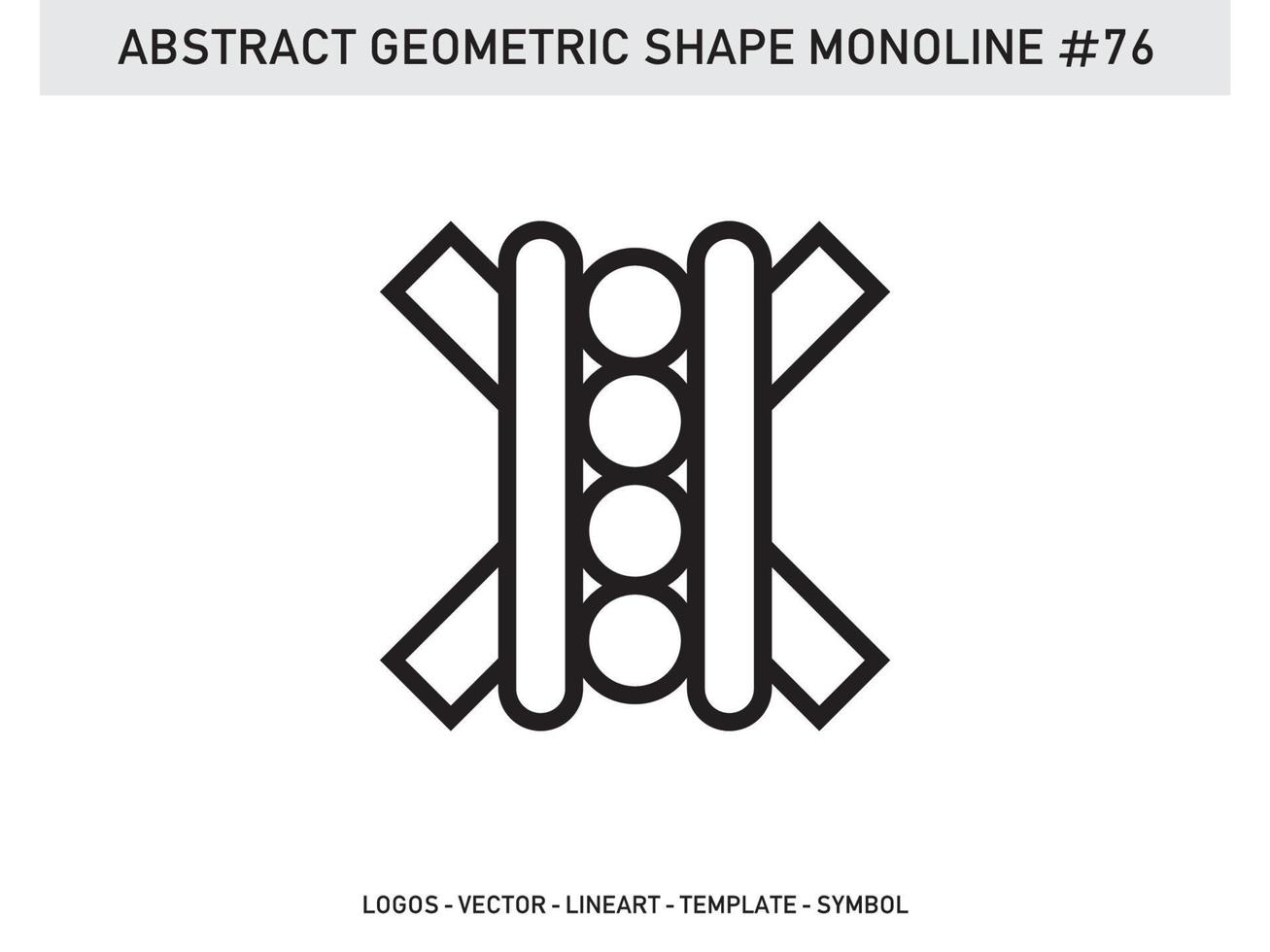 abstrakter geometrischer Monoline Lineart Linienform freier Vektor