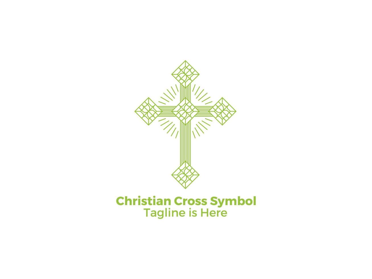 Zierreligion christlicher Katholizismus Kreuzsymbol isoliert auf weißem Hintergrund freier Vektor