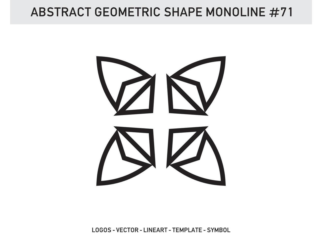 abstrakte geometrische monoline lineart linie vektorform frei vektor