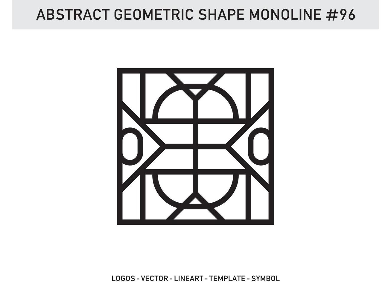 monoline abstrakte geometrische lineart Linienform freies Vektordesign vektor