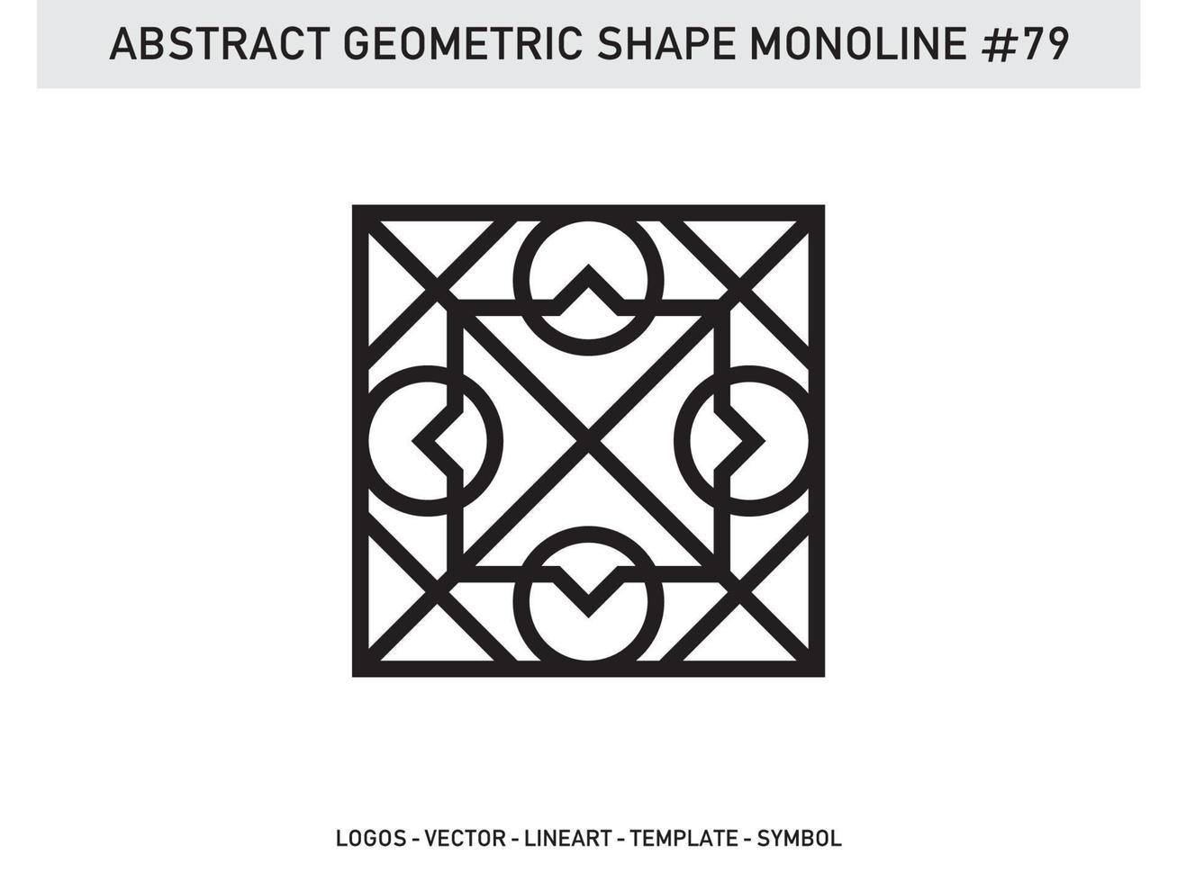 abstrakter geometrischer Monoline Lineart Linienform freier Vektor