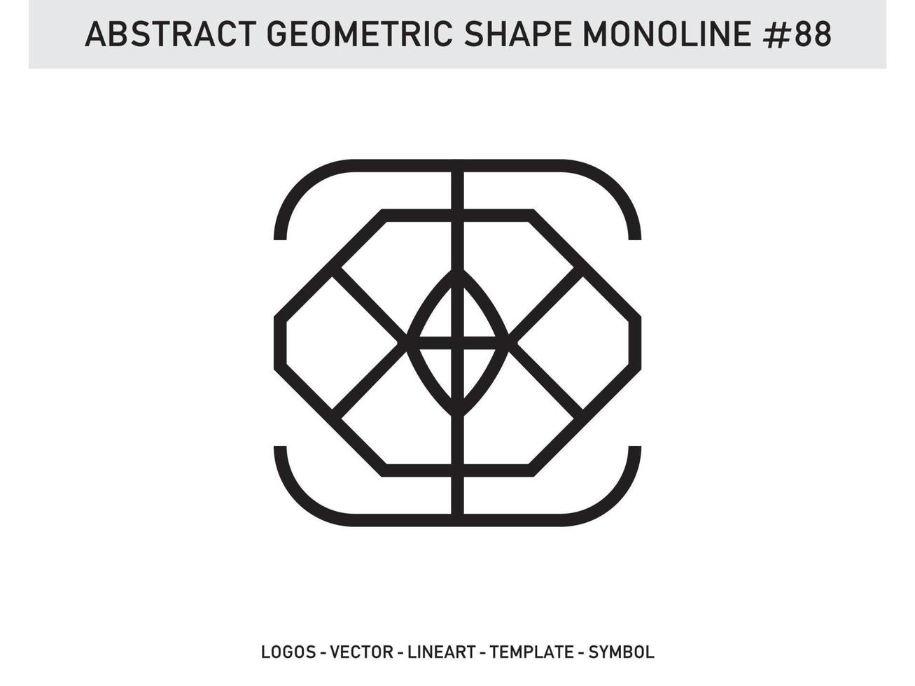 prydnad geometrisk form monoline abstrakt linje gratis vektor