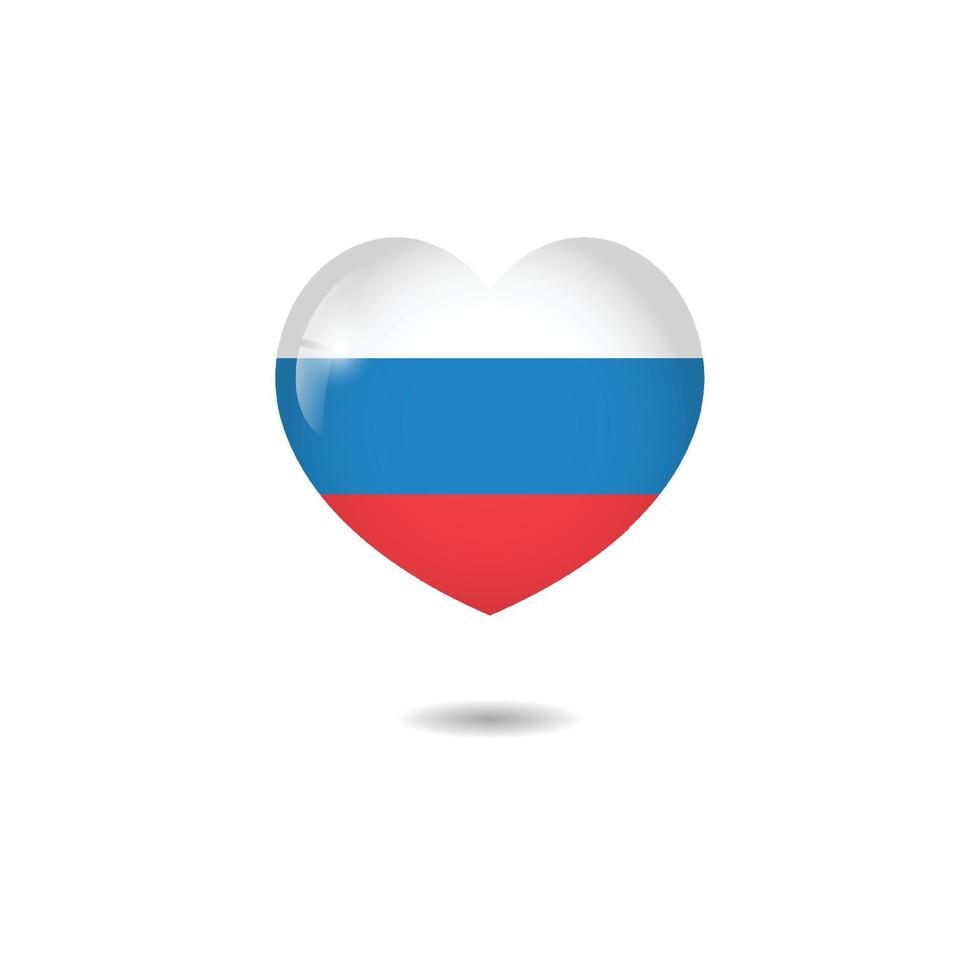 Flagge von Russland Template-Design vektor