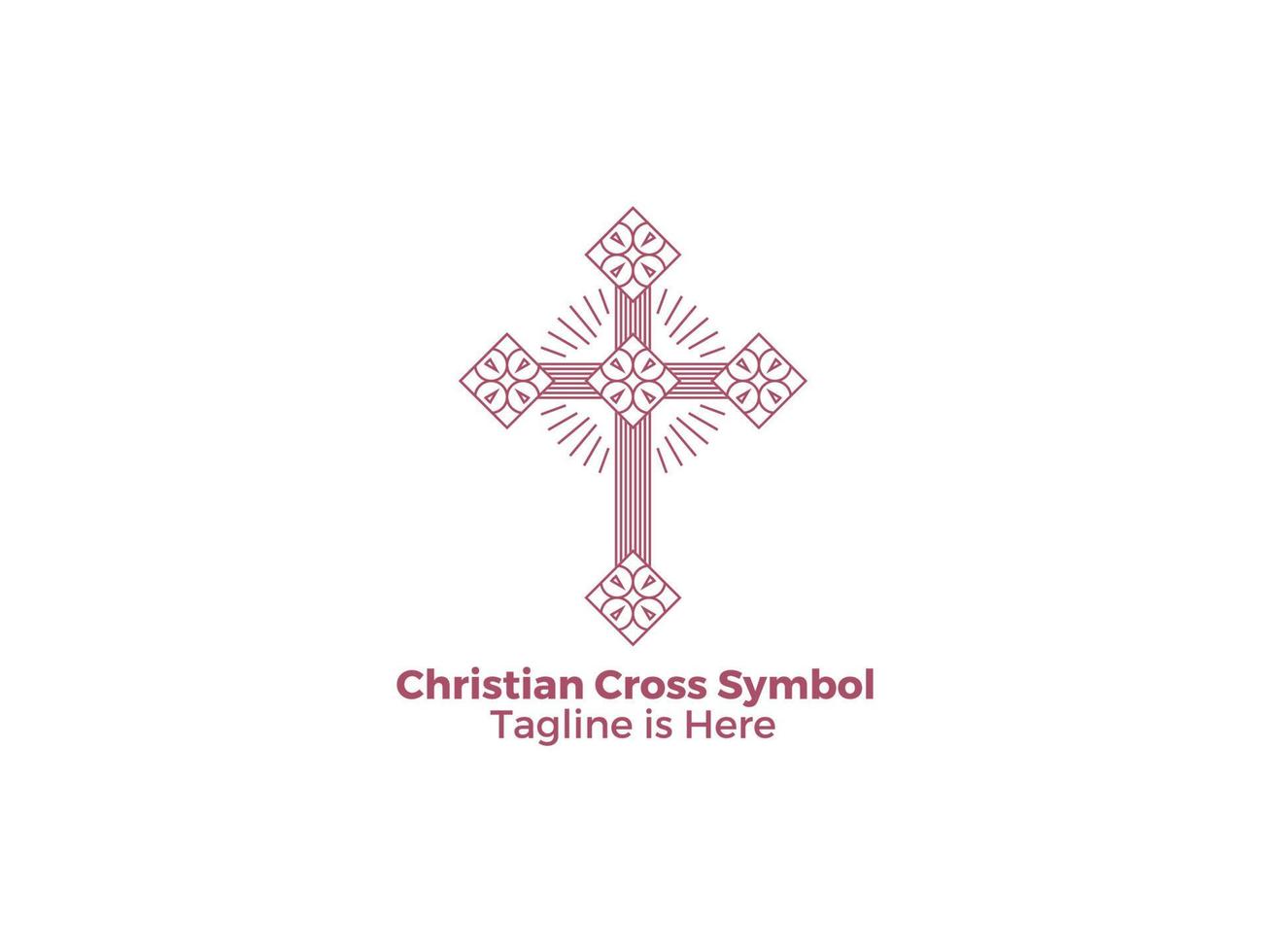korset är en symbol för katolsk kristendomsreligion Jesu kyrka designikon vektor