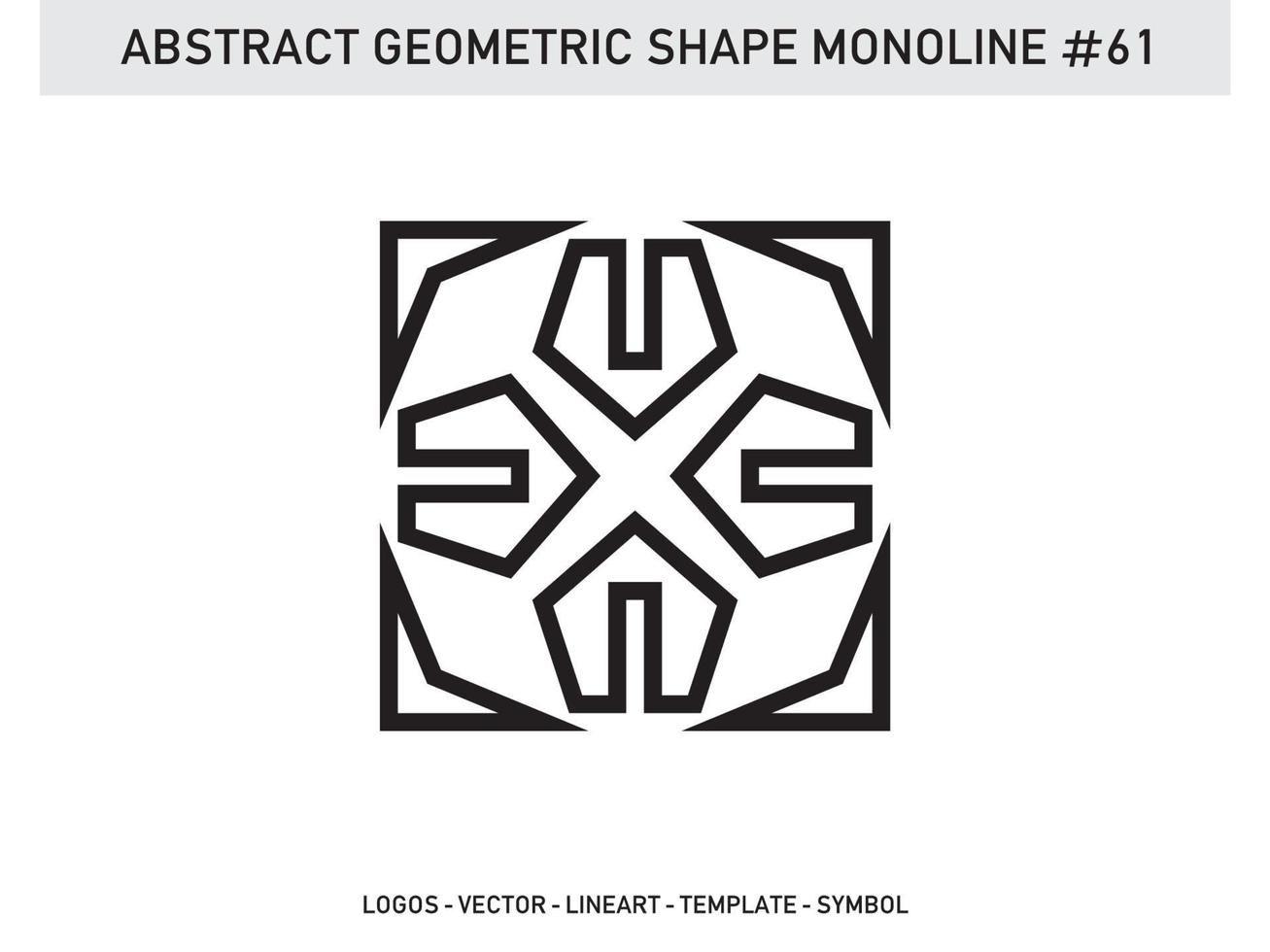 geometrische monoline lineart linienform abstrakter freier vektor