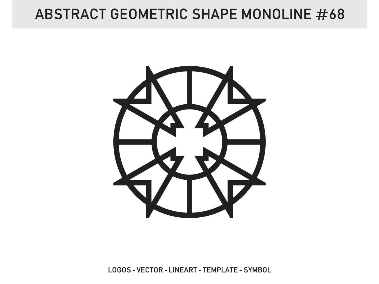 abstrakt geometrisk monoline lineart linje form gratis vektor