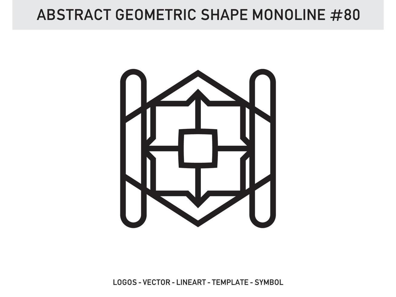 abstrakt geometrisk monoline lineart linje form gratis vektor