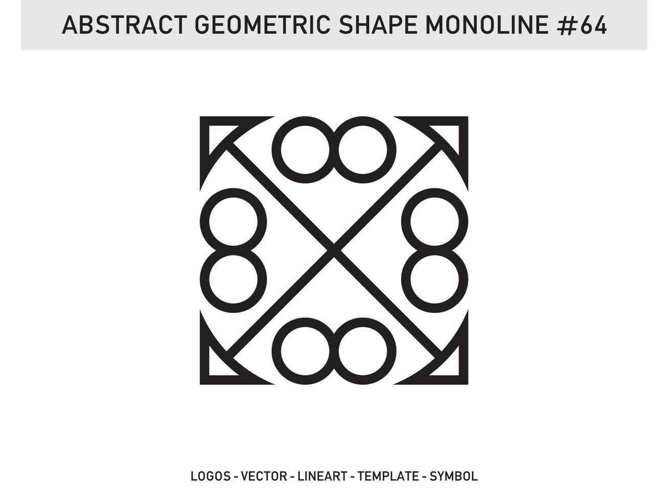 element prydnad geometrisk form monoline abstrakt linje gratis vektor