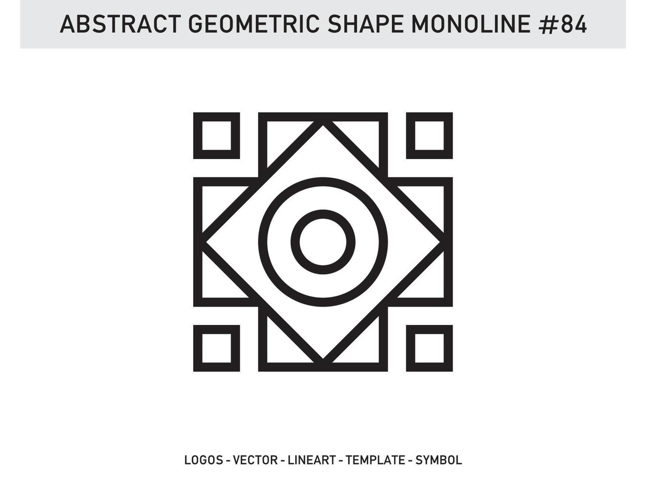 Ornament geometrische monoline Form abstrakte Linie freier Vektor