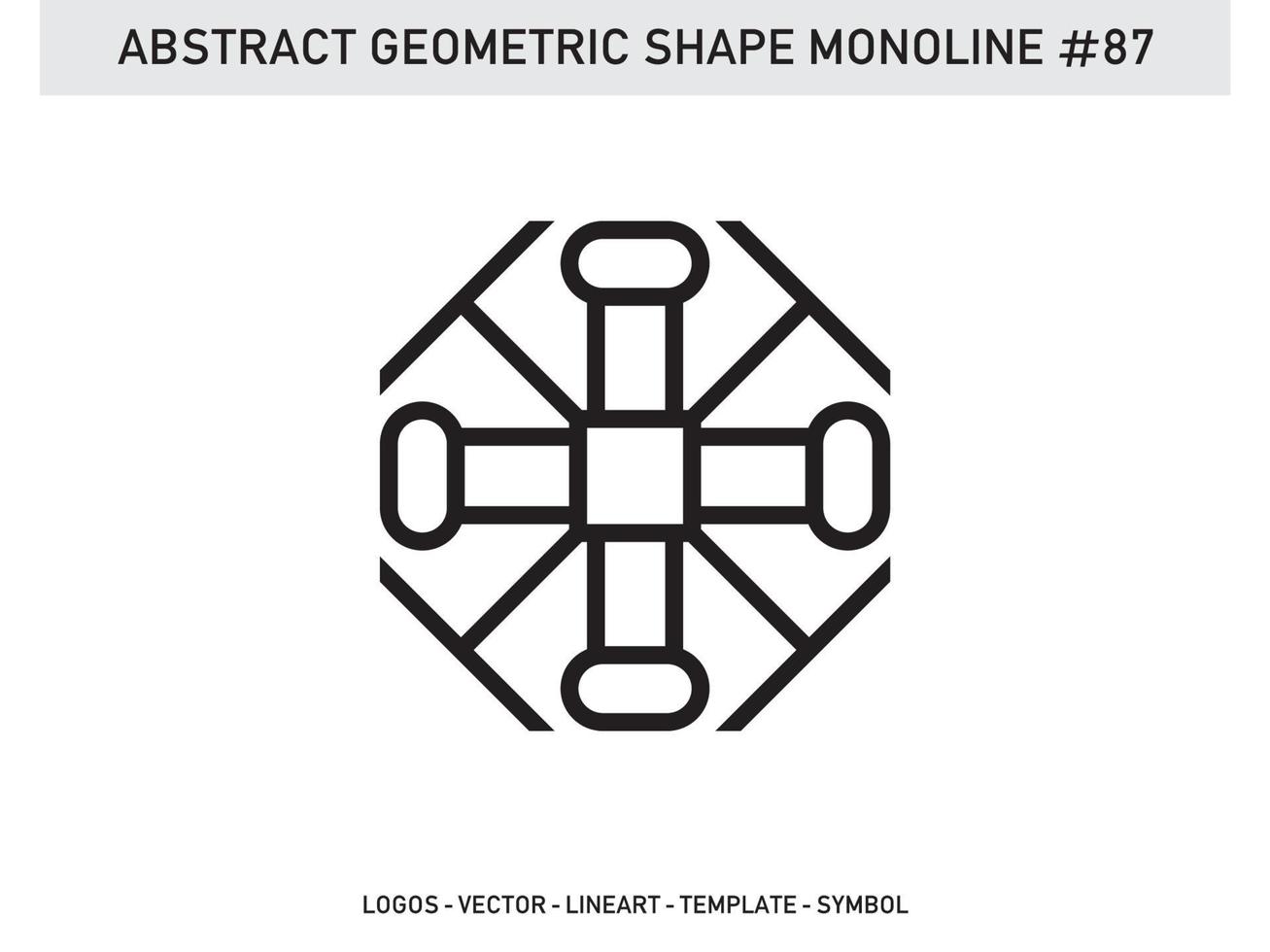 prydnad geometrisk form monoline abstrakt linje gratis vektor