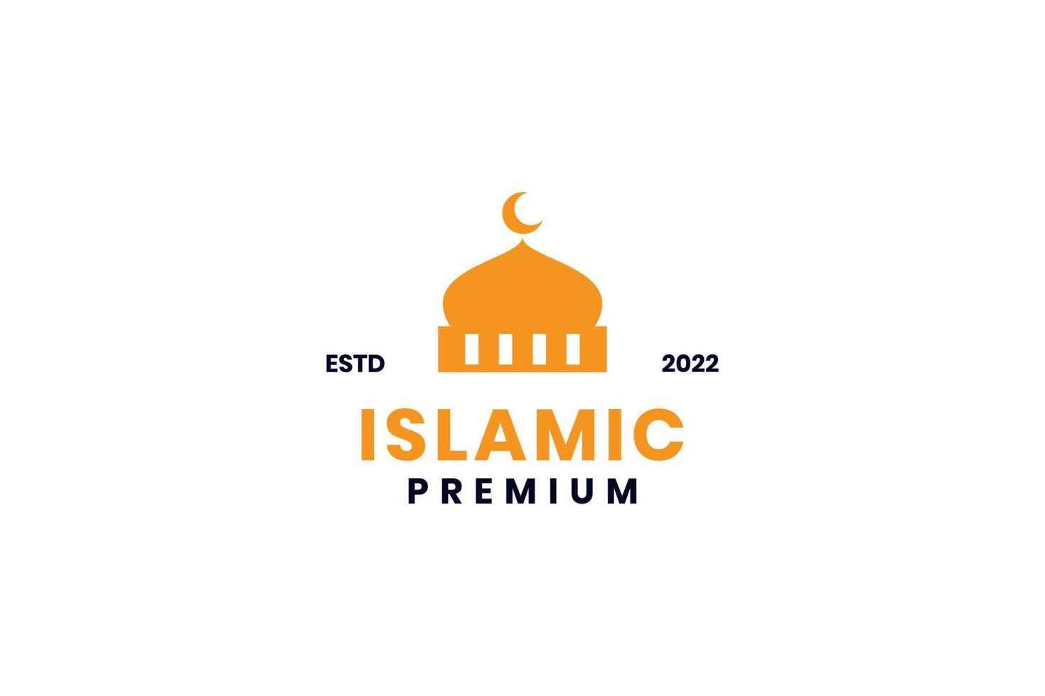 islamisk ikon logotyp design vektor