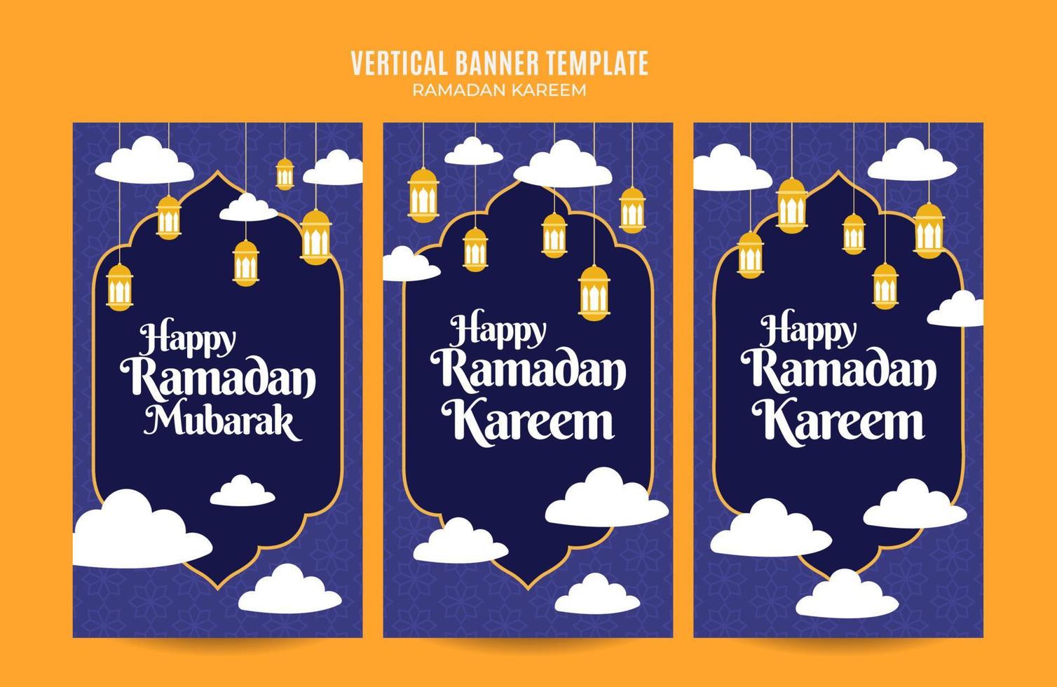 ramadan kareem vertikal web banner utrymme område och bakgrund vektor