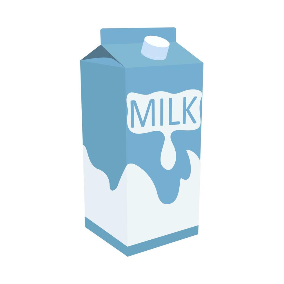 en kartong med mjölk. tecknad vektorillustration vektor