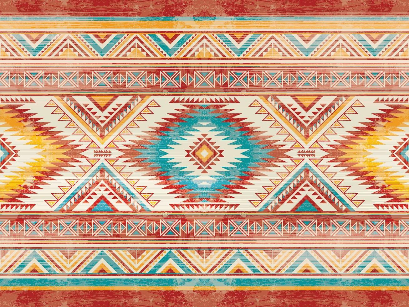 gebürtige indianische Ornamentmuster geometrische ethnische Textilbeschaffenheit Stammes- aztekisches Muster Navajo mexikanischer Stoff nahtlose Vektordekoration Mode vektor