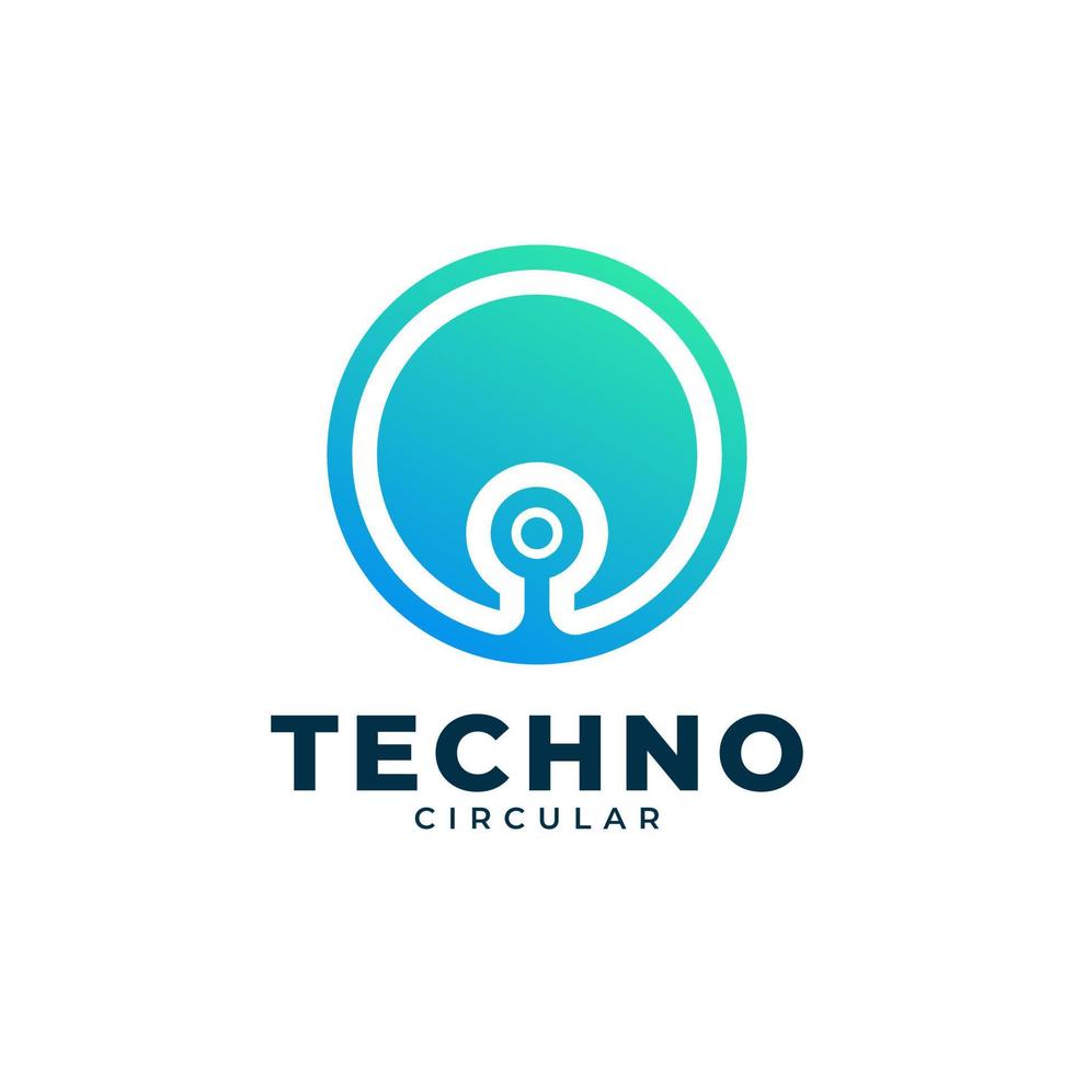 Technologie-Logo-Design-Vektor. abstraktes Chipzeichen. netzwerk, internet-tech-konzeptillustration. Gestaltungselement. vektor