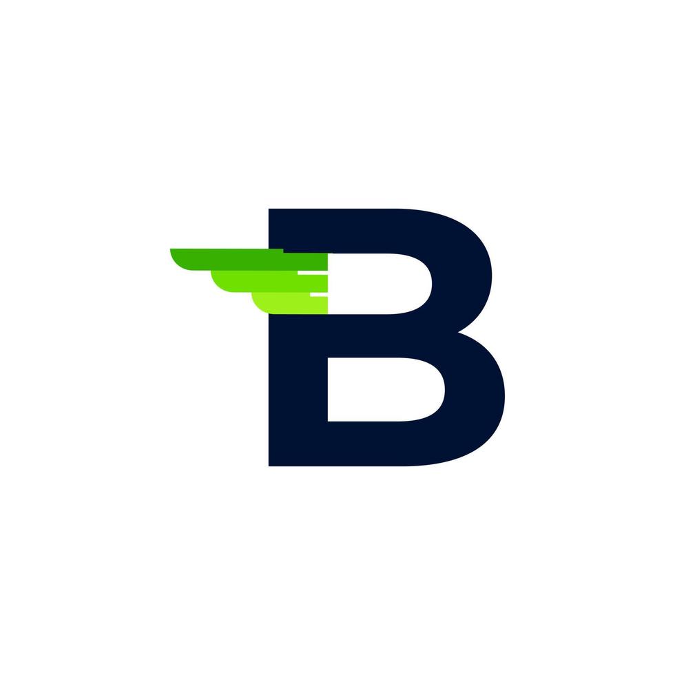 abstrakt initial bokstav b vinge och remsa monogram logotyp. användbar för företags- och varumärkeslogotyper. vektor
