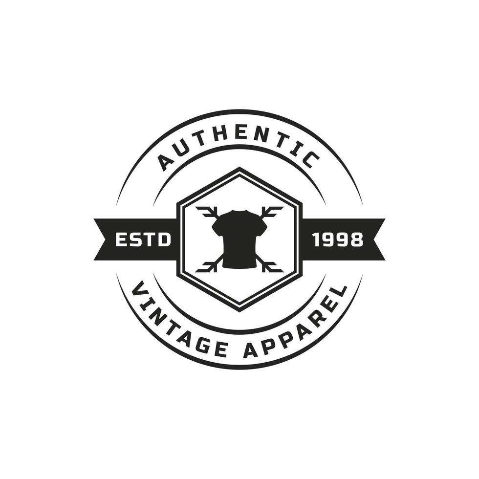 vintage retro-abzeichen für kleidung bekleidung logo emblem design inspiration vektor