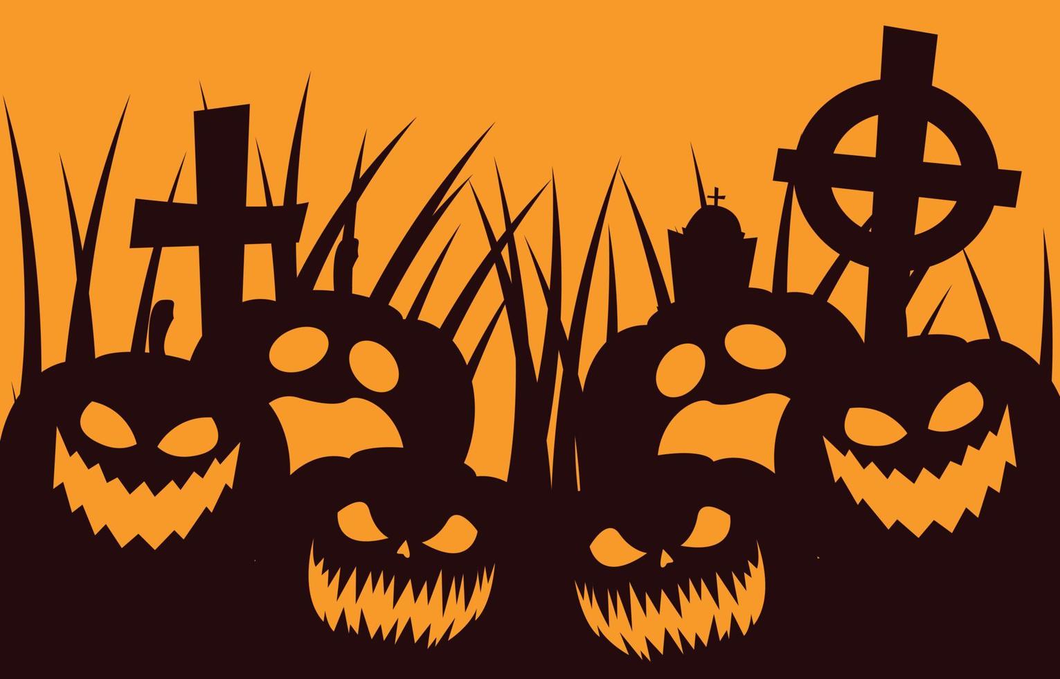 Illustrationsvektorgrafik des Plakats oder des glücklichen Halloween-Hintergrunds, Design passend für Plakate, Grußkarten am Halloween-Tag vektor