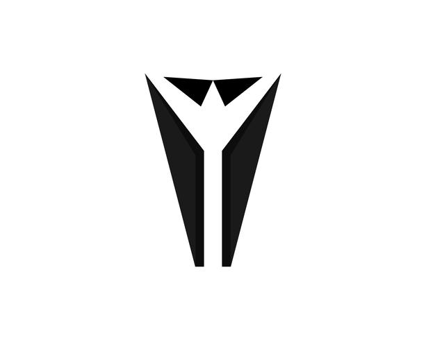 Schwarzes Logo und Symbolvektor der Smokingmänner Farb vektor