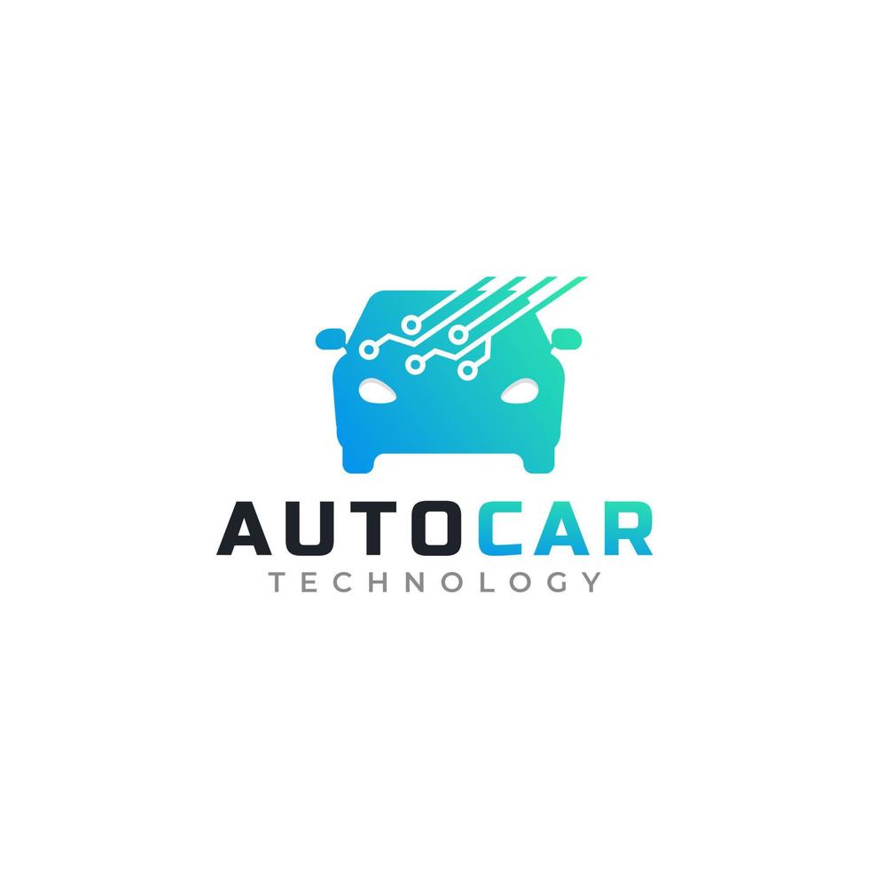 modernes Auto-Technologie-Logo-Design-Vorlagenelement vektor