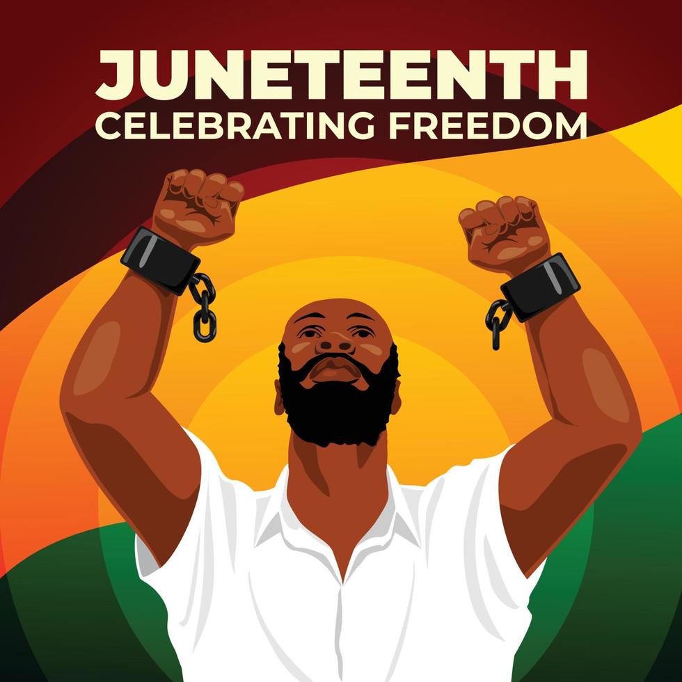 juneteenth firande koncept vektor