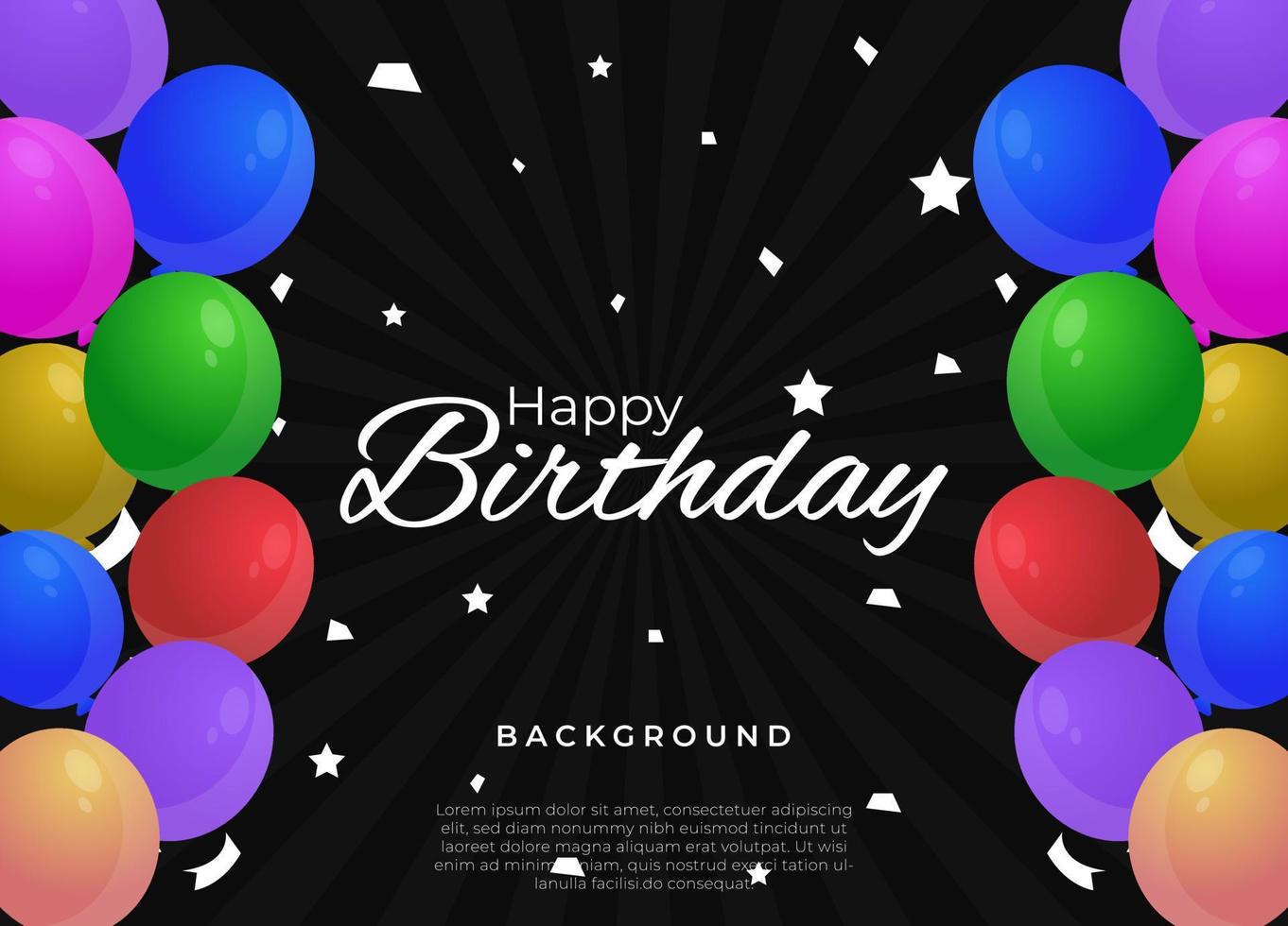 illustration vektorgrafik av gratulationskort på födelsedagen, bra för bakgrunder, affischer, födelsedagshälsningskort vektor