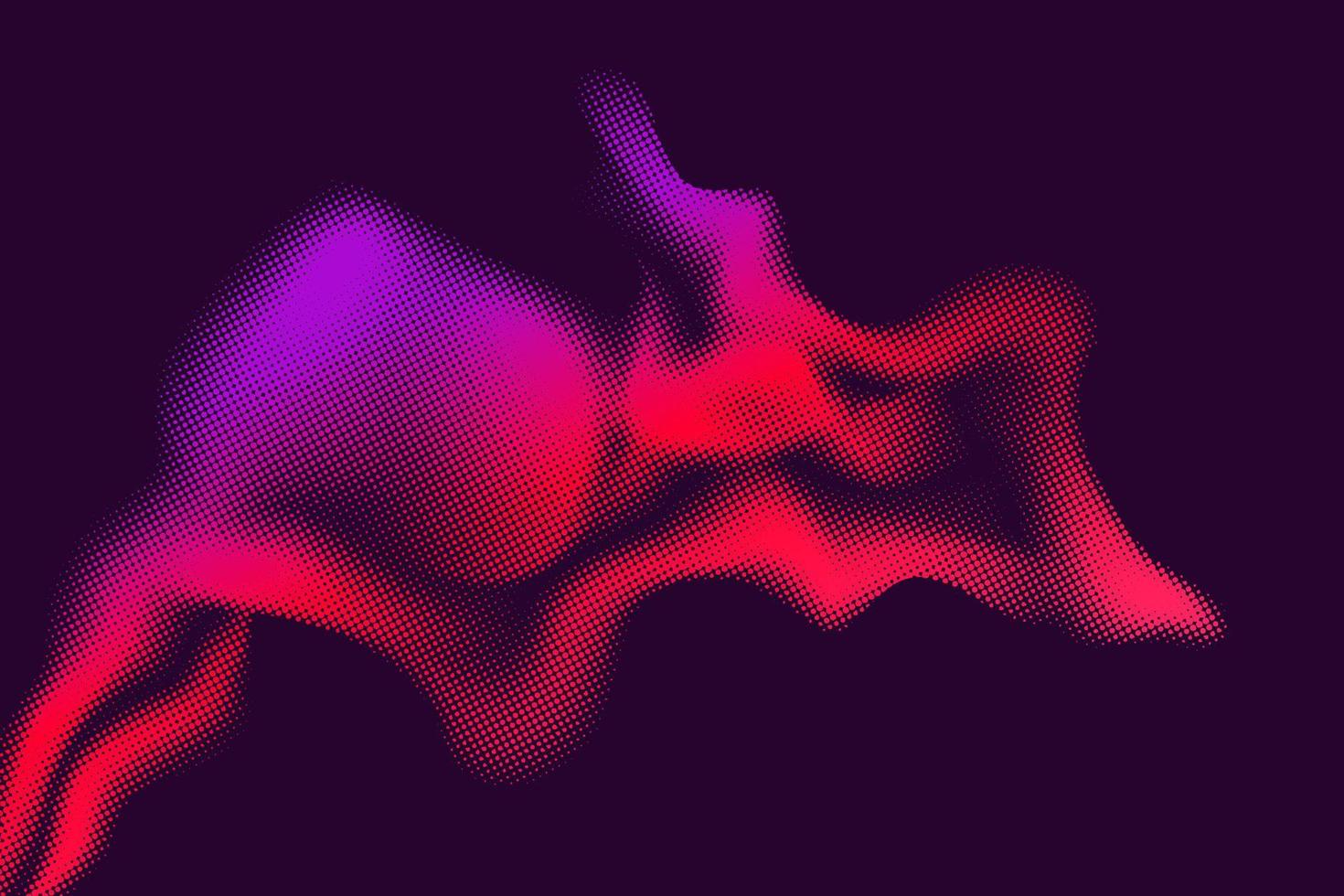 Vektorhalbton-Raucheffekt. lebendiger abstrakter hintergrund. Farben und Texturen im Retro-Stil der 80er Jahre. vektor