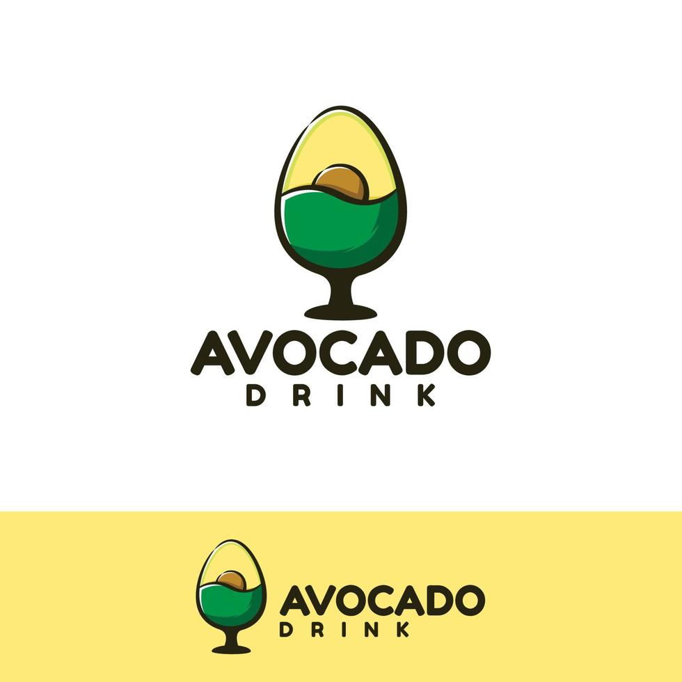 Avocado-Getränk-Kunstillustration vektor