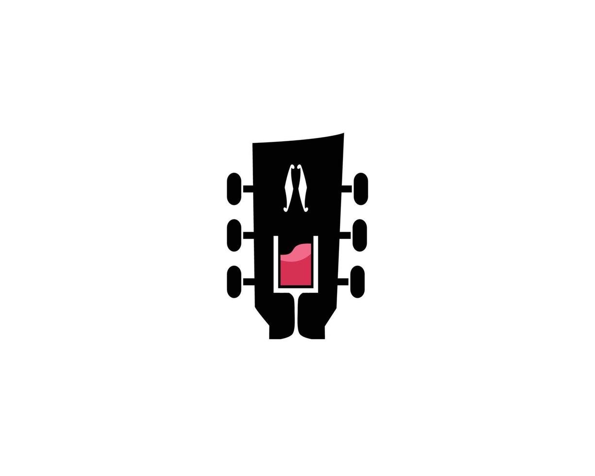 musik och vin logotyp malldesign. symbol illustration. vektor