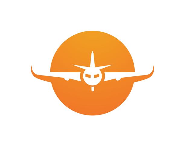 Flugzeugfliegenlogo und Symbolvektorschablone vektor