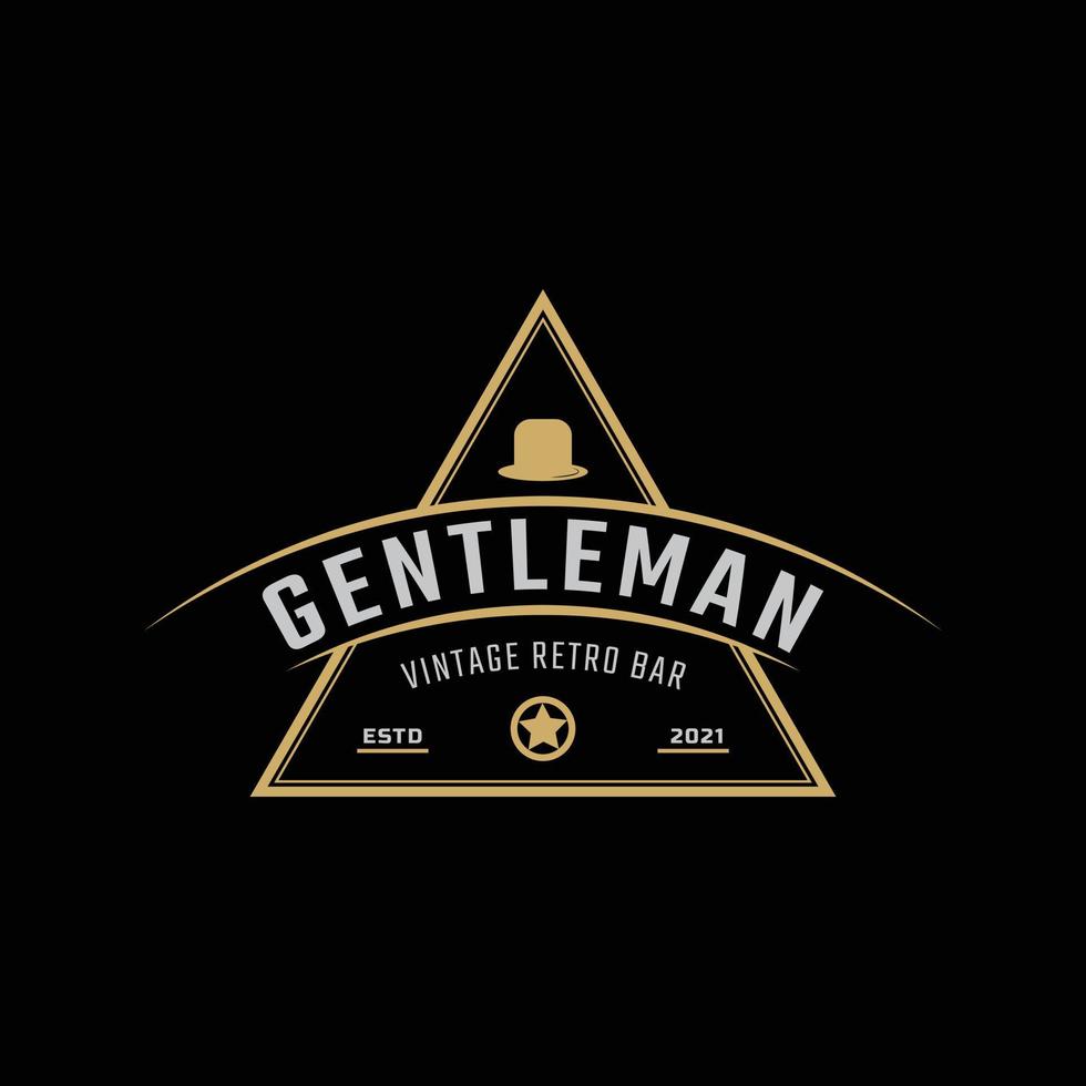 kreativa klassiska vintage retro etikettmärke för gentleman tyg kläder logotyp design inspiration vektor