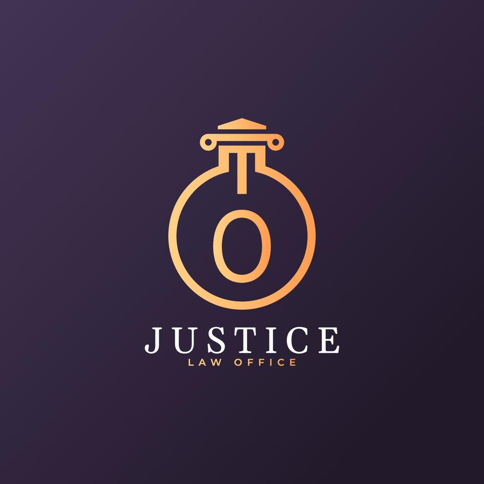 Anwaltskanzlei Nummer 0 Logo-Design-Vorlagenelement vektor