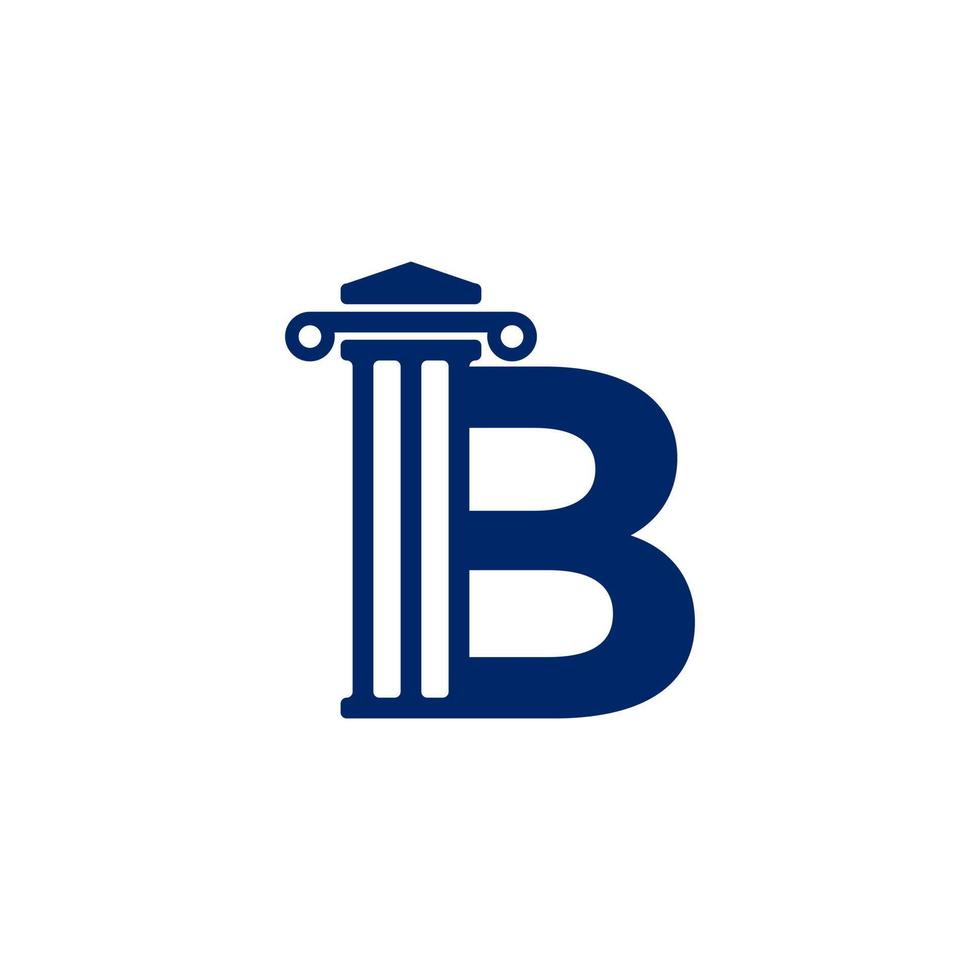 advokatbyrå bokstaven b logotyp designmall element vektor