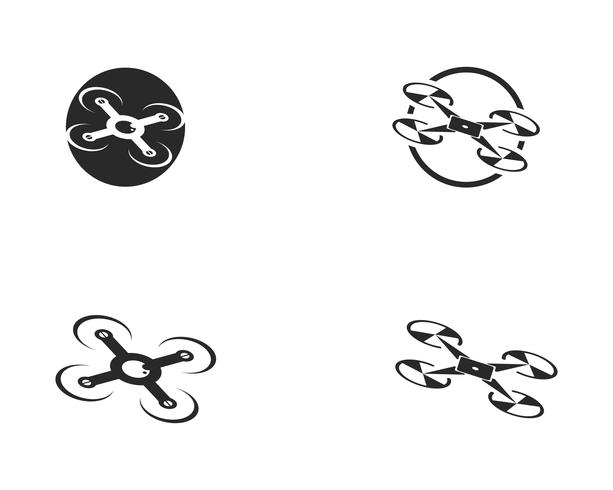 Drone logotyp och symbol vektor illustration