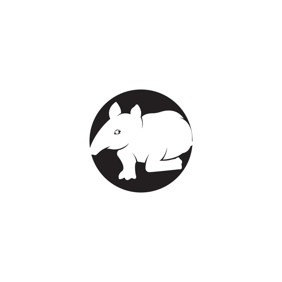 Tapir-Logo-Vektor-Vorlage-Illustration vektor