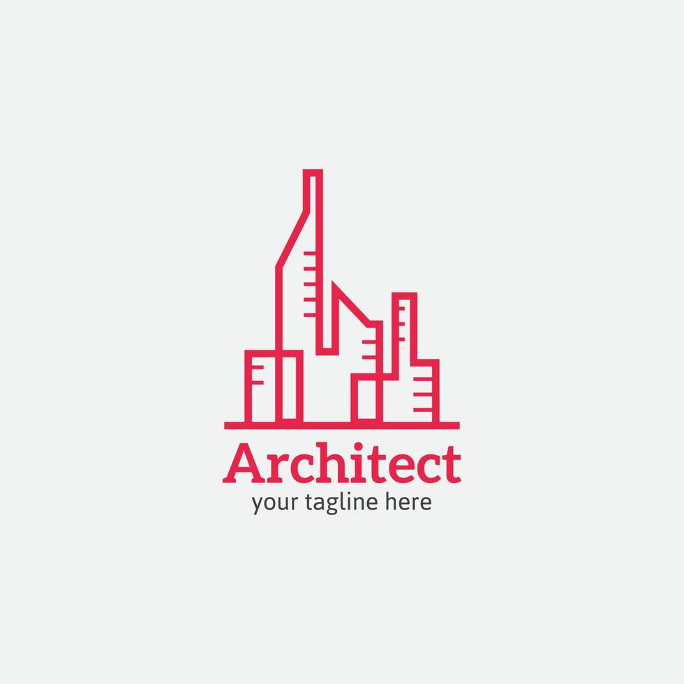 arkitekt logotyp vektor design illustration