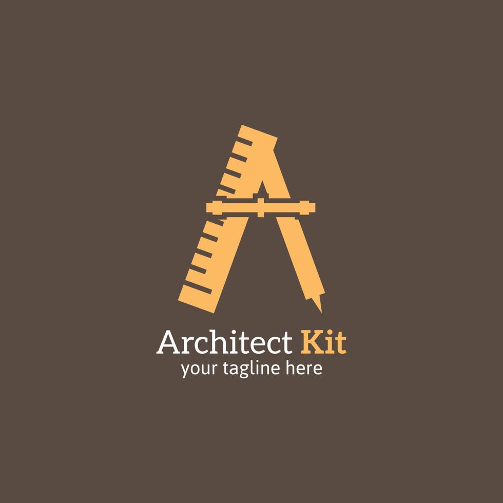 Architekt-Logo-Vektor-Design-Illustration vektor