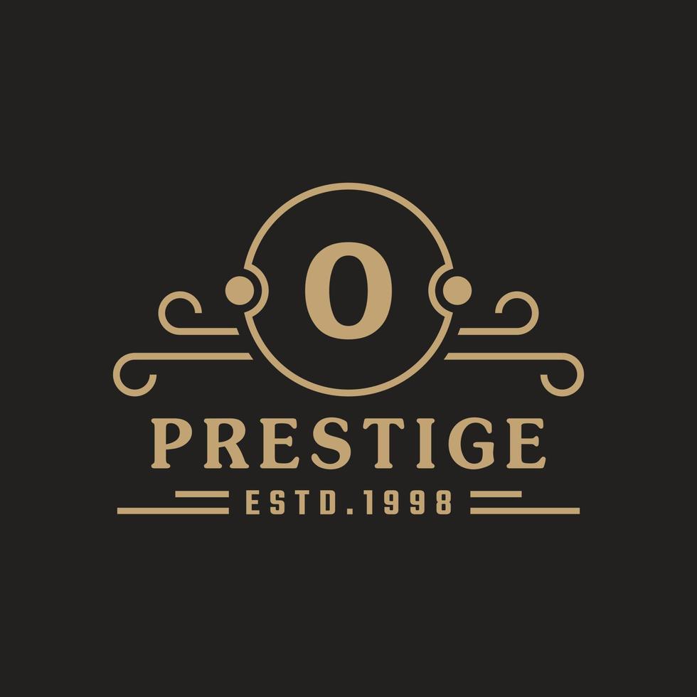 Das Luxus-Logo Nummer 0 blüht mit kalligraphischen, eleganten Zierlinien. Geschäftszeichen, Identität für Restaurant, Lizenzgebühren, Boutique, Café, Hotel, Heraldik, Schmuck und Mode-Logo-Design-Vorlage vektor