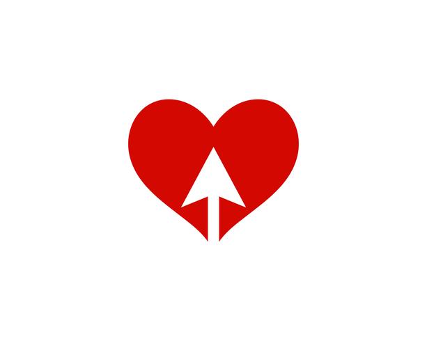 LOve hjärta logotyp och symbol vektor