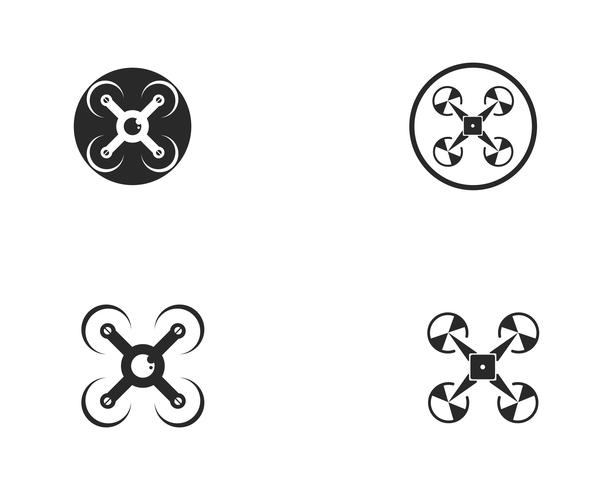 Drone logotyp och symbol vektor illustration