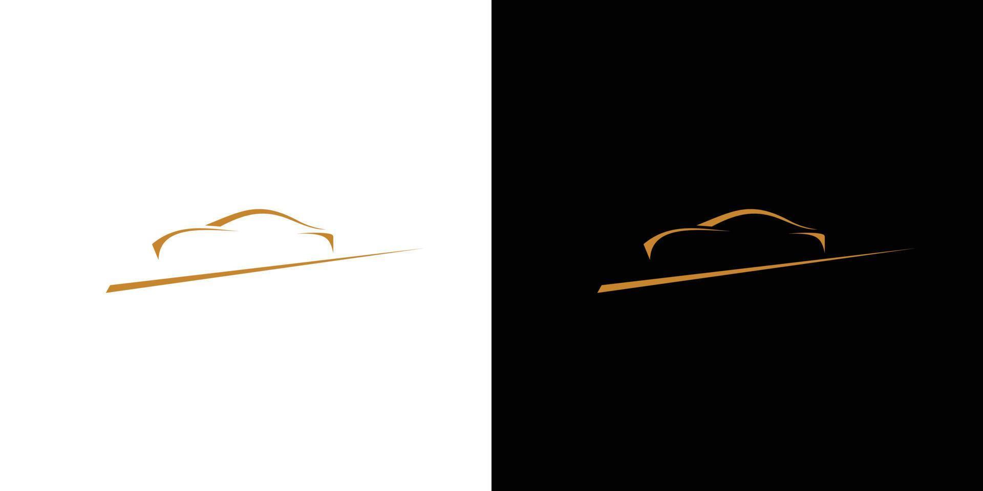 modernes und elegantes Auto-Silhouette-Logo-Design vektor