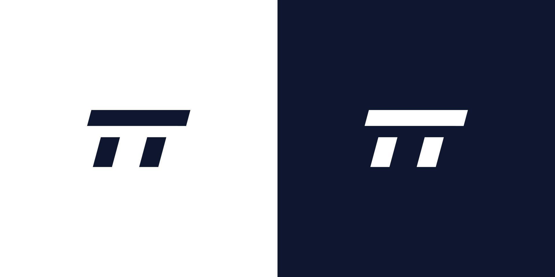 modern och unik tt-bokstavsdesign för initial logotyp vektor